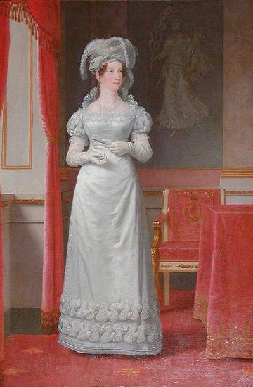 Christoffer Wilhelm Eckersberg Portrait of Marie Sophie of Hesse-Kassel Queen consort of Denmark Norge oil painting art
